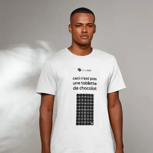 [221124342] T-shirt M - "Ceci n'est pas une plaquette de chocolat"