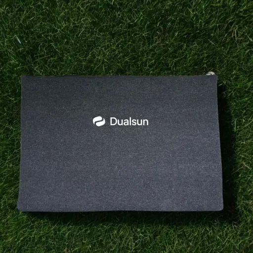 [2412201902] Pochette brodée Dualsun en coton zip